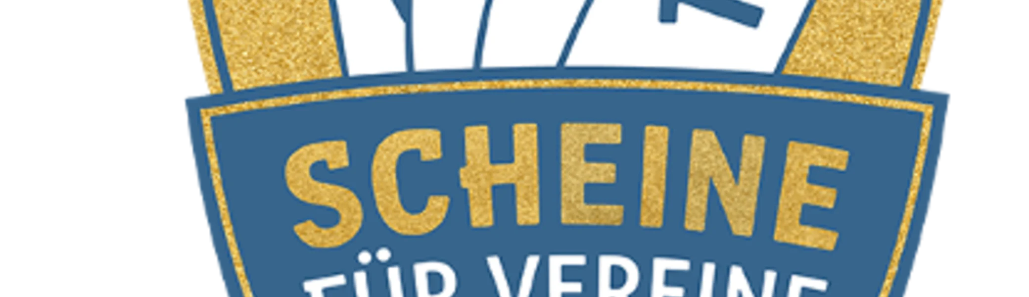 Abzeichenförmiges Logo mit mehreren weißen Scheinen und dem Text „Scheine für Vereine“ auf blauem Banner. | © DAV Dortmund