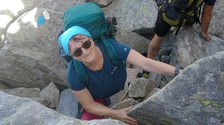 Bild von Andrea Kath beim Bergsteigen | © DAV Dortmund