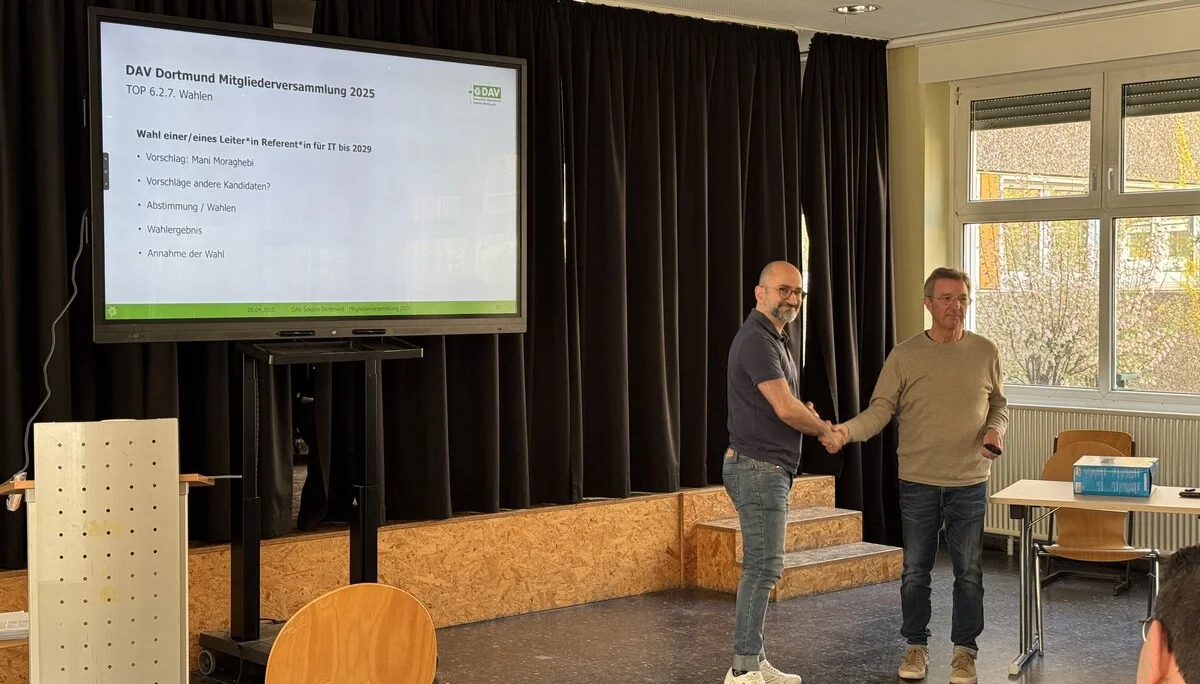 Mani wurde als IT Referent gewält | © DAV Dortmund