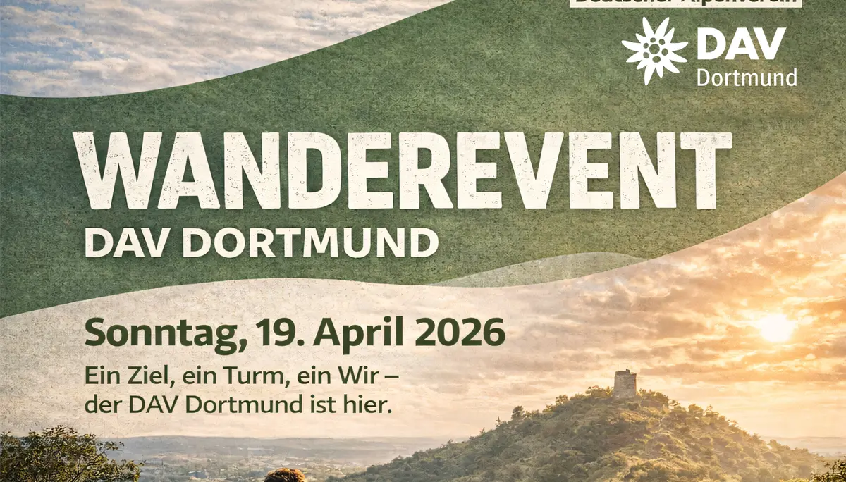 Plakat Wanderevent 19. 4. 2026 | © DAV Dortmund