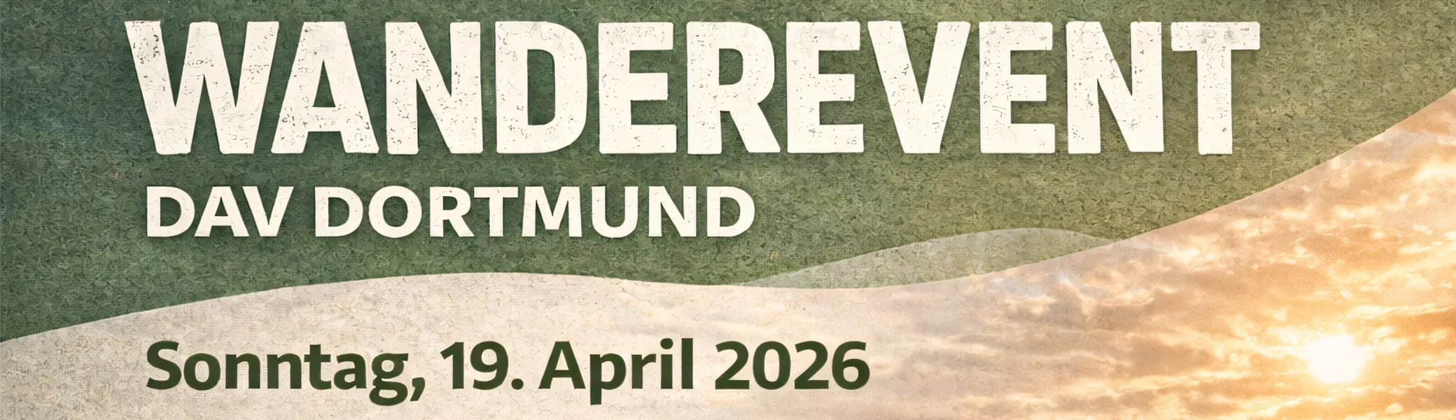 Plakat Wanderevent 19. 4. 2026 | © DAV Dortmund