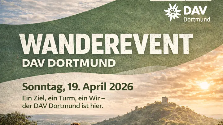 Plakat Wanderevent 19. 4. 2026 | © DAV Dortmund