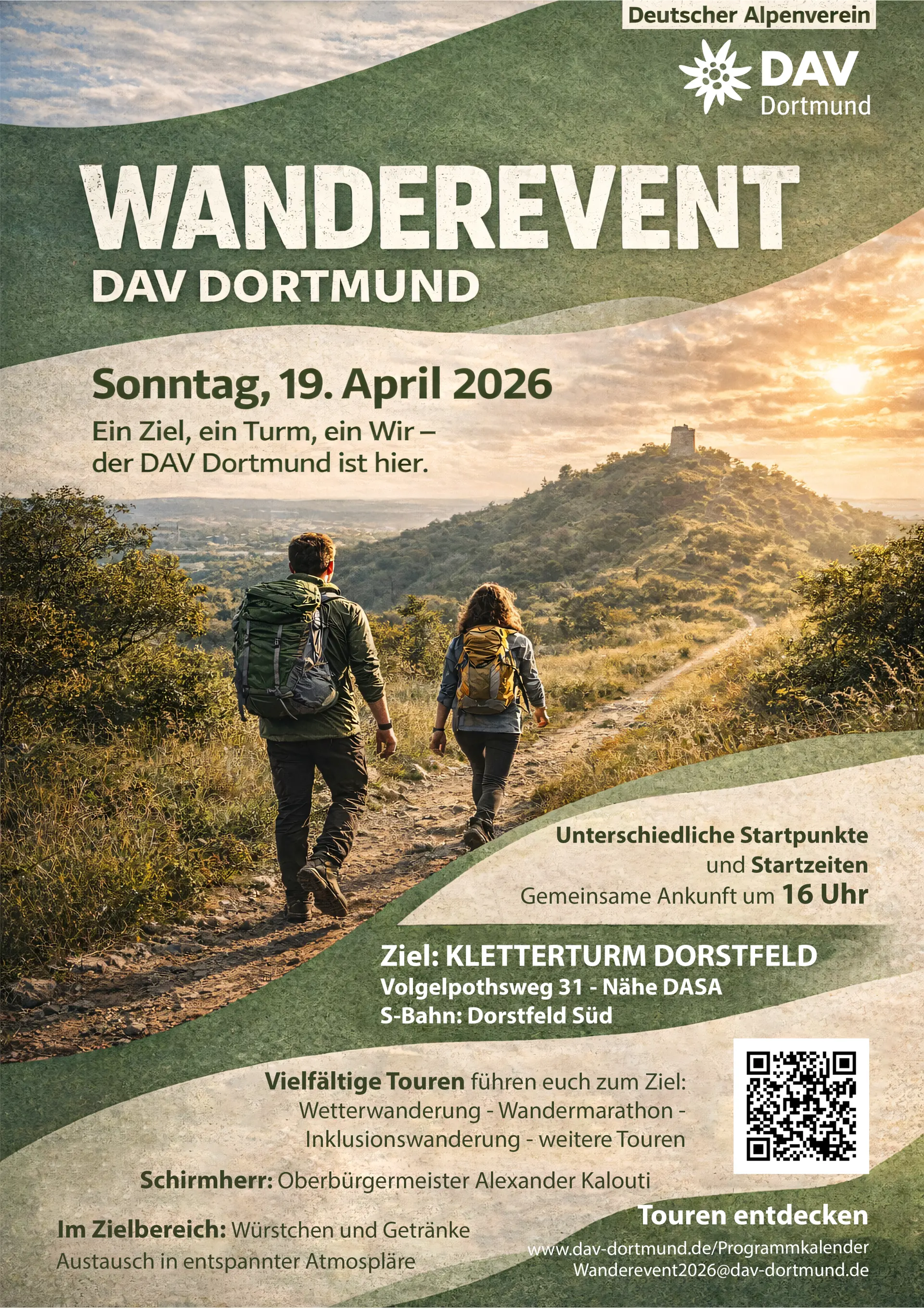 Plakat Wanderevent 19. 4. 2026 | © DAV Dortmund