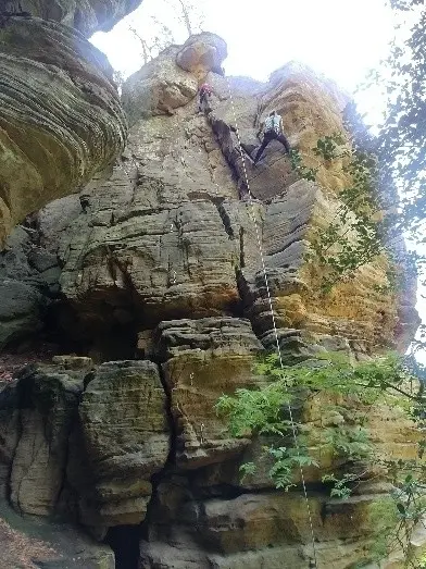 Kletterfelsen mit Seil | © DAV Dortmund