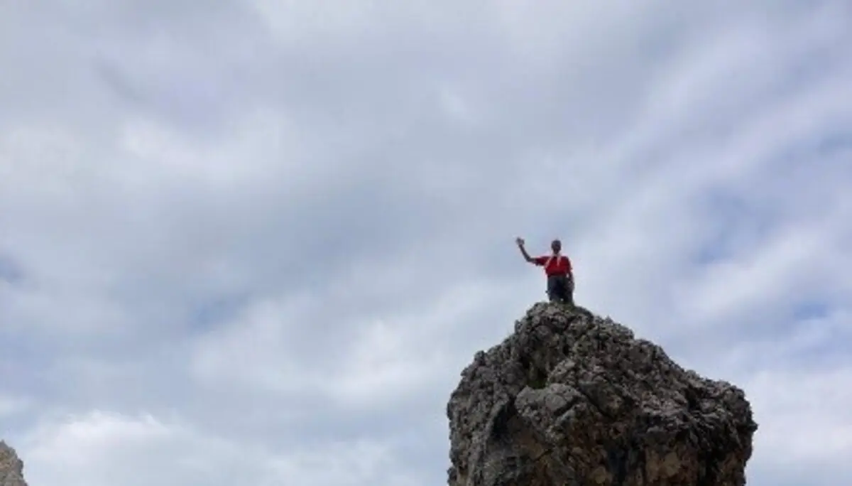Kleterer auf Berg | © DAV Dortmund