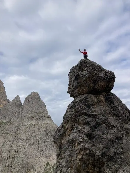 Kleterer auf Berg | © DAV Dortmund