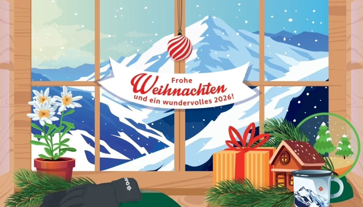 Weihnachtskarte Weihnachts-Deko in einem Fenster | © DAV - München