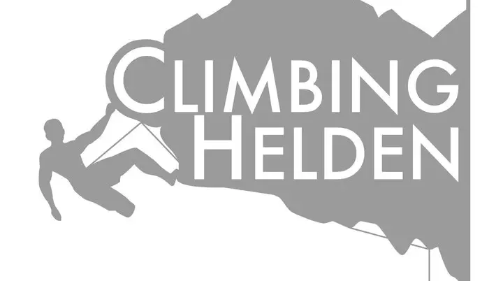 Logo mit Silhouette eines kletternden Menschen, dem Schriftzug „Climbing Helden Dortmund“ und DAV-Emblem, inklusive Rollstuhlsymbol. | © DAV Dortmund