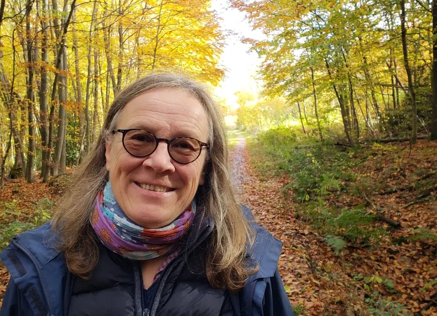 Ursula Domjahn im Wald | © DAV Dortmund Ursula Domjahn